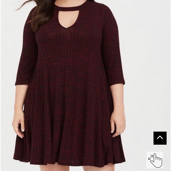Torrid mini rib knit mock neck dress 2X - Picture 2 of 9